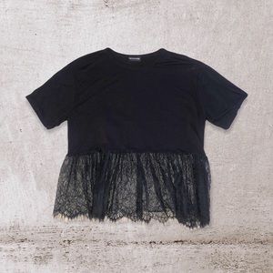 PLT eyelash lace top